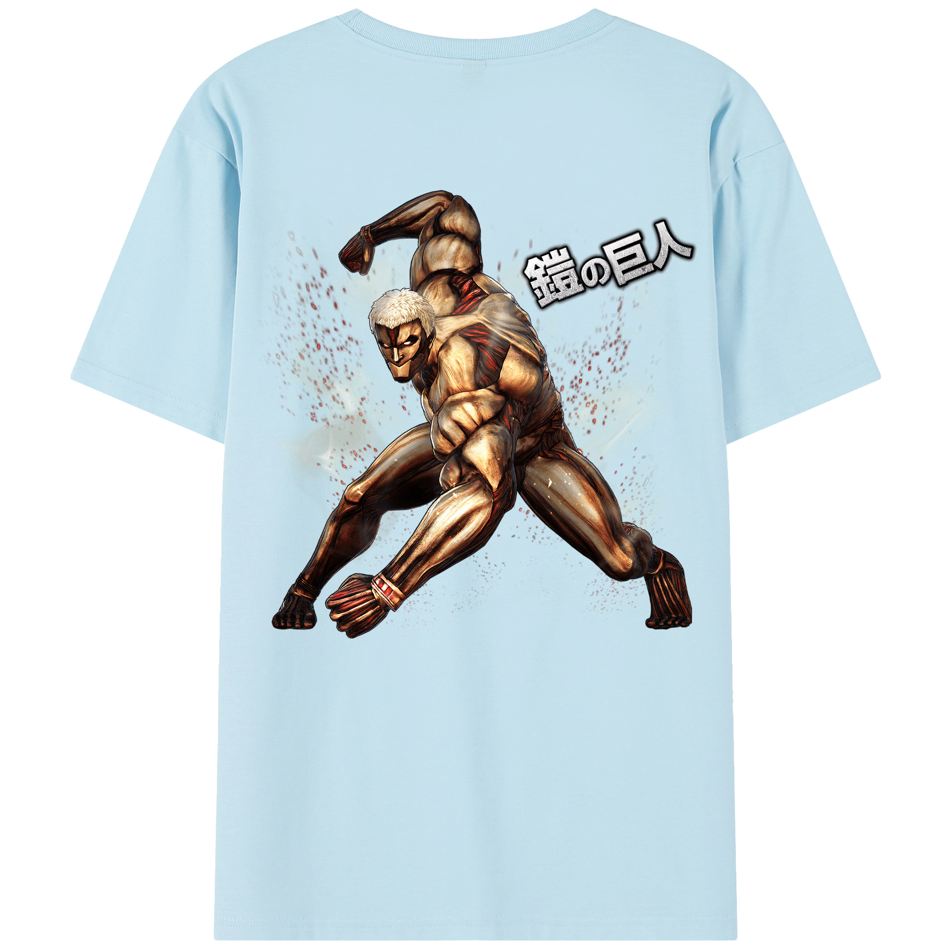 （画像用） 進撃の巨人 Attack on Titan 綿100％半袖Tシャツ（背面プリント）